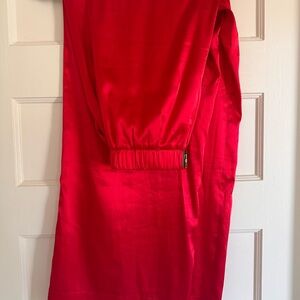 Daily Drills Red Silk Pants